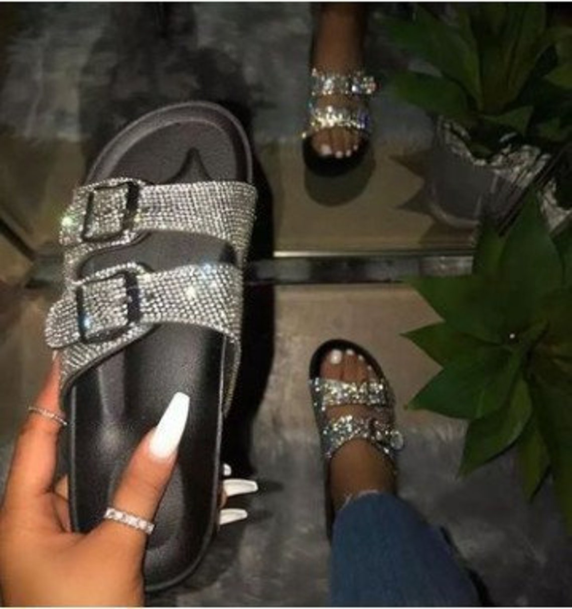 slides with bling