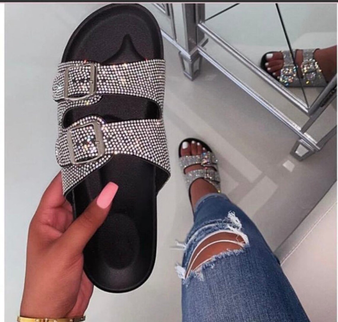 slides with bling