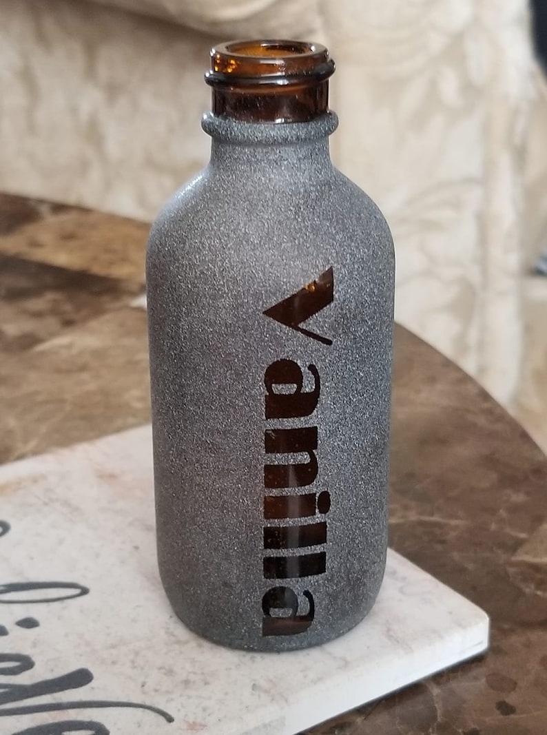 2oz Vanilla Extract Bottle Frosted Etsy UK