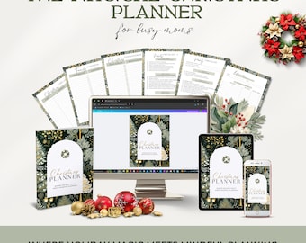 Christmas Planner, Holiday Organizer, Gift Tracker, Budget Planner, Printable Planner, Whimsical Winter Forest, Goodnotes File
