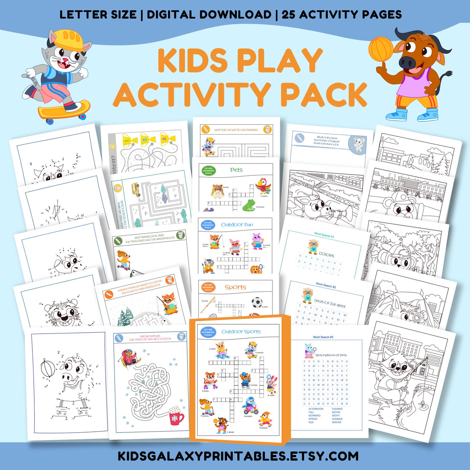 Kids Play Activity Pack | Kids 4-8 Yrs | Boys' Adventures Puzzles ...