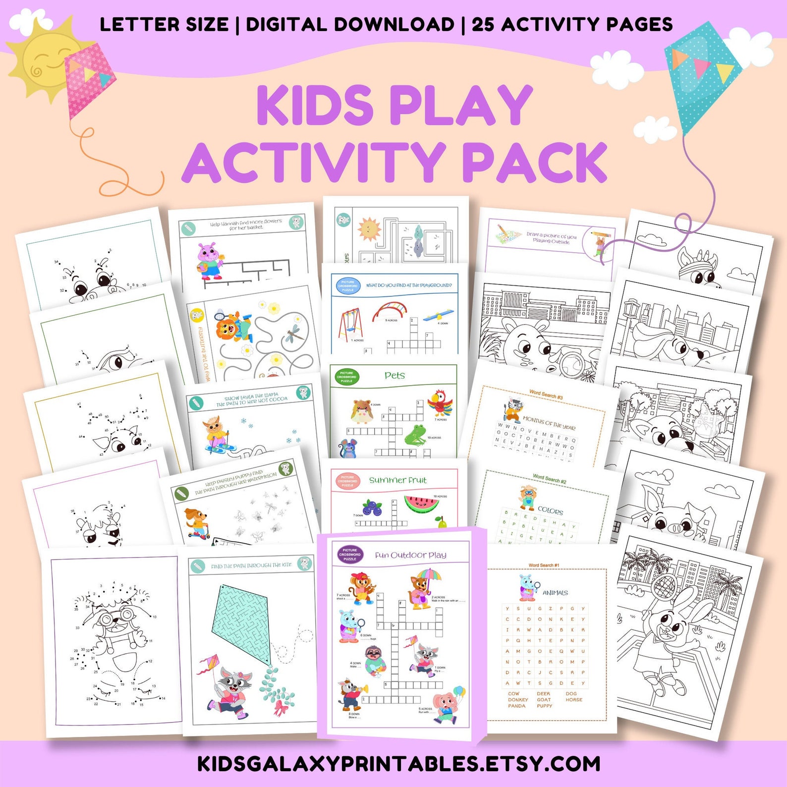 Kids Play Activity Pack | Kids 4-8 Yrs | Children's Adventures Puzzles ...
