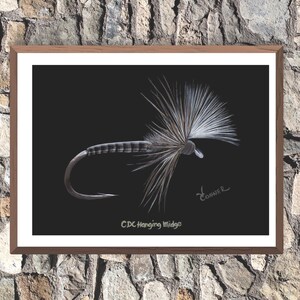 CDC Hanging Midge Fly 8x10 Print | Cabin or Fishing Wall Art Gift Décor