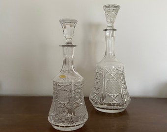 Vintage crystal decanter /  Whiskey decanter vintage /  Wine decanter vintage / Antique crystal decanter / Crystal decanter set