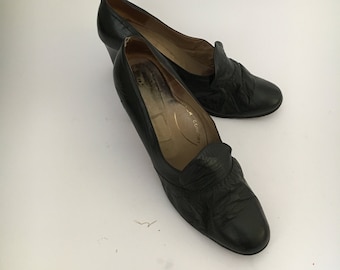 Vintage Italian Leather High Heels, EU Size 40