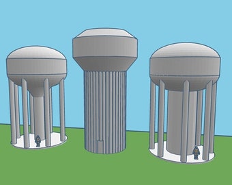 N Scale Water Tower: 3D Print Model Train Layout STL Files (Digital Download)