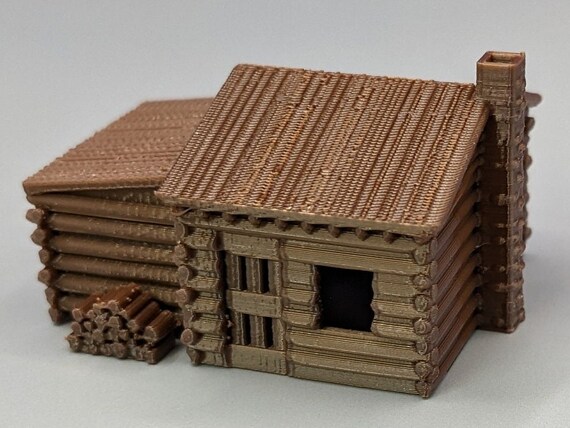 N-scale - Small Rustic Log Cabin 1:160 Scale - Israel