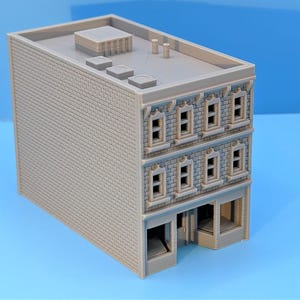 N-Scale Old Downtown Store Office Building for Train Layouts Dioramas - 1:160 Scale image 6