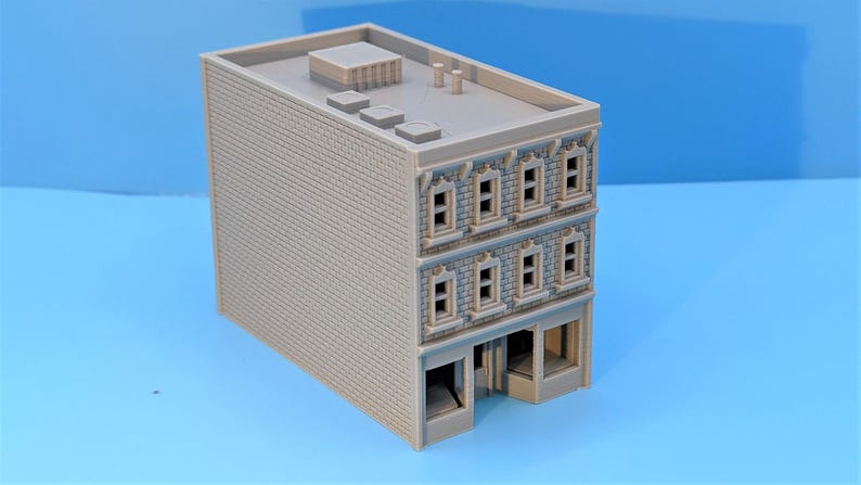 N-Scale Old Downtown Store Office Building for Train Layouts Dioramas - 1:160 Scale image 6