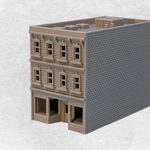 N-Scale Old Downtown Store  Office Building for Train Layouts  Dioramas - 1:160 Scale