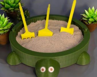 Turtle Desktop Sandbox: Zen Garden Sensory Toy for Stress Relief