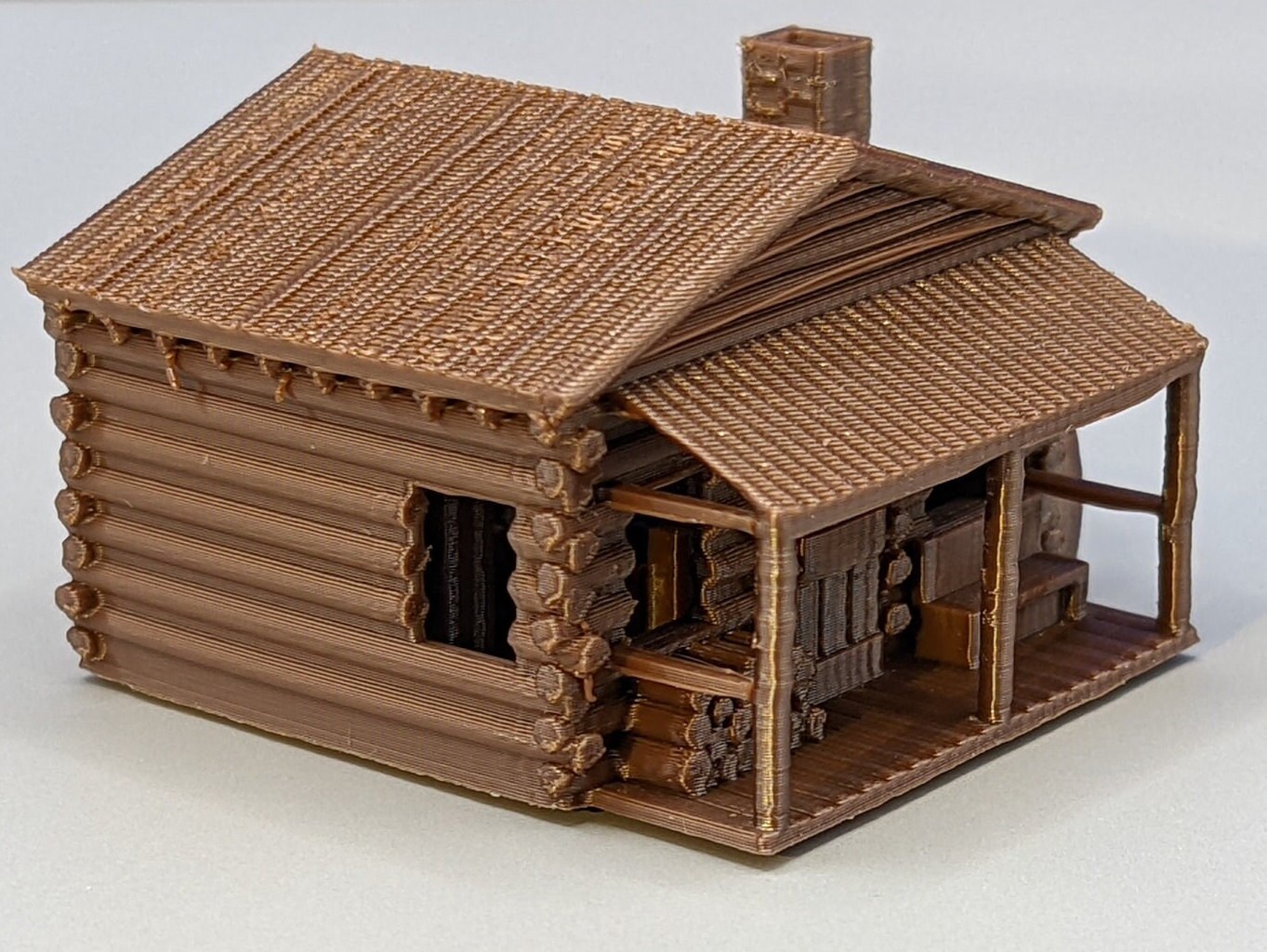 thumbnail image 2 of Model Scenery World N Scale Cabin Kit – The Outdoor Series #6 – 3D Printed, Unassembled, Colored 2 of 6