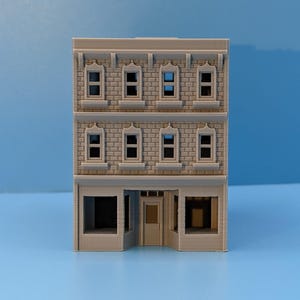 N-Scale Old Downtown Store Office Building for Train Layouts Dioramas - 1:160 Scale image 2