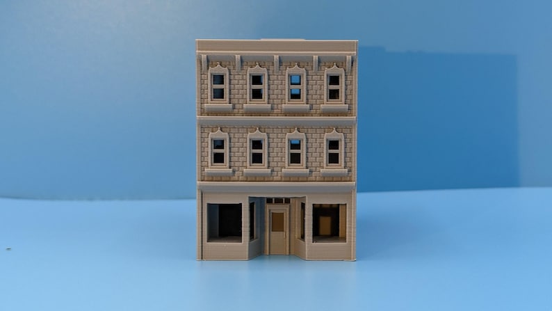 N-Scale Old Downtown Store Office Building for Train Layouts Dioramas - 1:160 Scale image 2