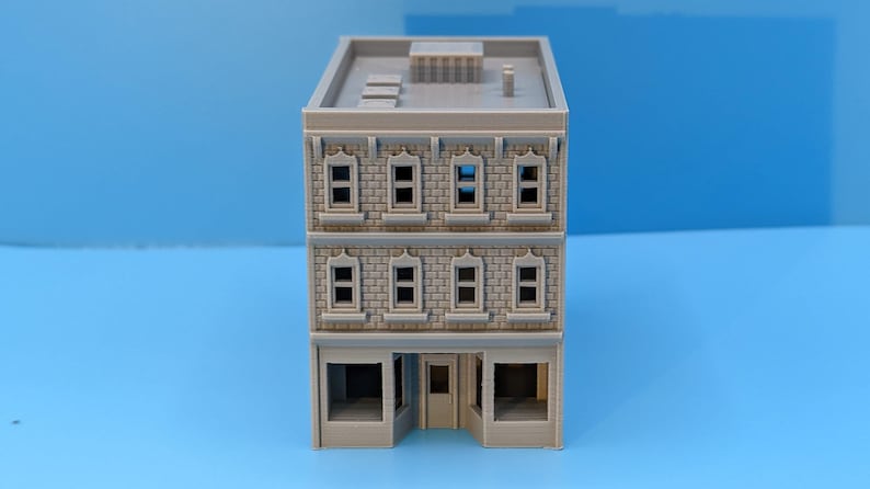 N-Scale Old Downtown Store Office Building for Train Layouts Dioramas - 1:160 Scale image 4