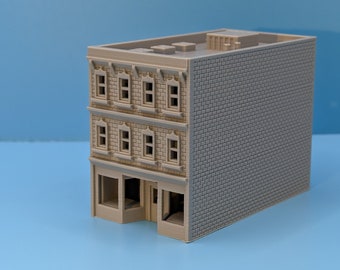 N-Scale - Old Downtown Store and Office Building for Models Train Layouts and Dioramas - 1:160 scale