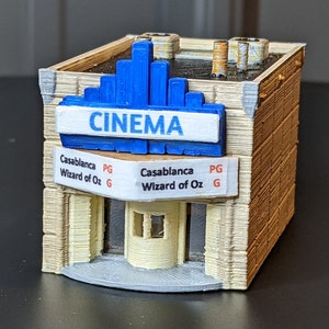 N-Scale - Small Town Movie Cinema Theater Kit 1:160 scale