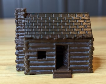 N-Scale Log Cabin Model | Abe Lincoln Birthplace Replica 1:160  for Train Scenery