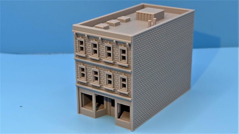N-Scale Old Downtown Store Office Building for Train Layouts Dioramas - 1:160 Scale image 9