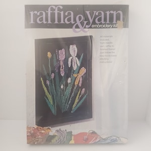 Kit de bordado de ráfia e fios RY-3601 Flores