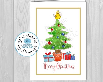 Christmas Card Tree, digital download, instant download, DIY