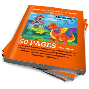 Libro de actividades para niños de jardín de infantes | Aprendiendo con dragones #3
