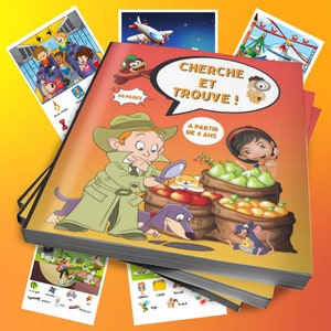El libro de actividades para niños con el juego busca y encuentra objetos animales y personajes ocultos | A partir de 4 años