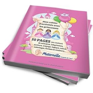 Libro de actividades infantiles con princesas