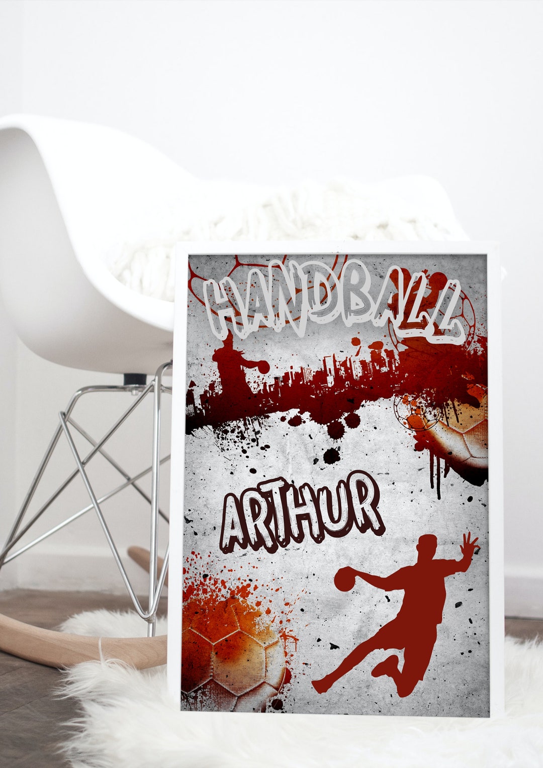 Personalized Handball Poster With First Name | Poster for Wall ...