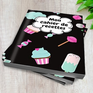 Libro de recetas de cocina para rellenar para preparar tus platos y postres favoritos