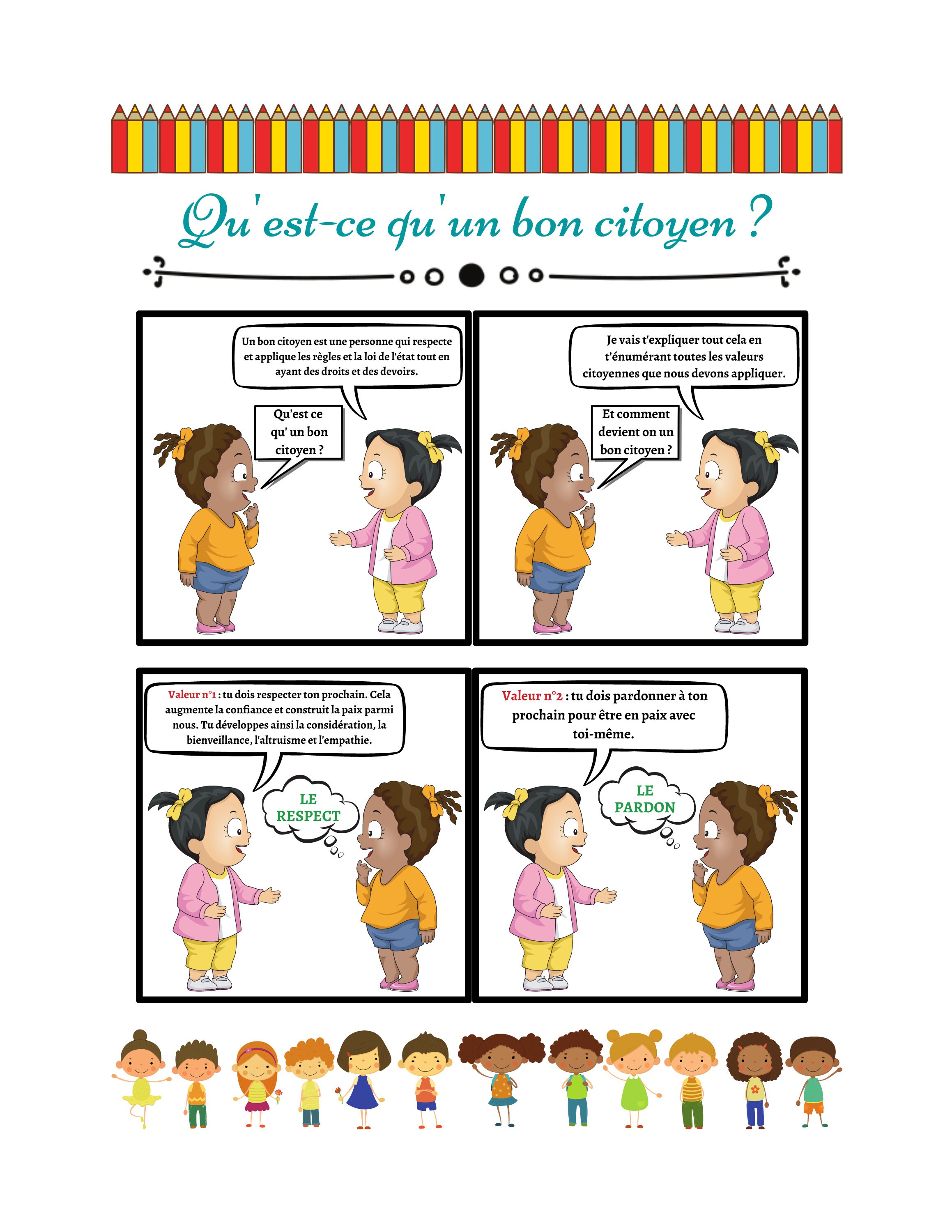 Page De Garde Cahier Du Citoyen Cahier d'apprentissage enfant pour devenir un bon citoyen - Etsy France