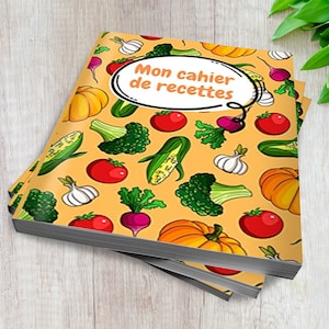 Cuaderno de recetas de cocina para rellenar en formato A4 grande