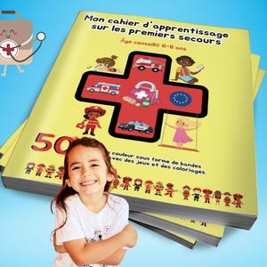 Libro de actividades para que niños de 6 a 8 años aprendan primeros auxilios mientras se divierten