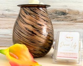 Decorative Art Glass Wax Warmer Soy Wax Melts Gift Bundle Your Choice of Scent Home Décor Gift Set Home Fragrance