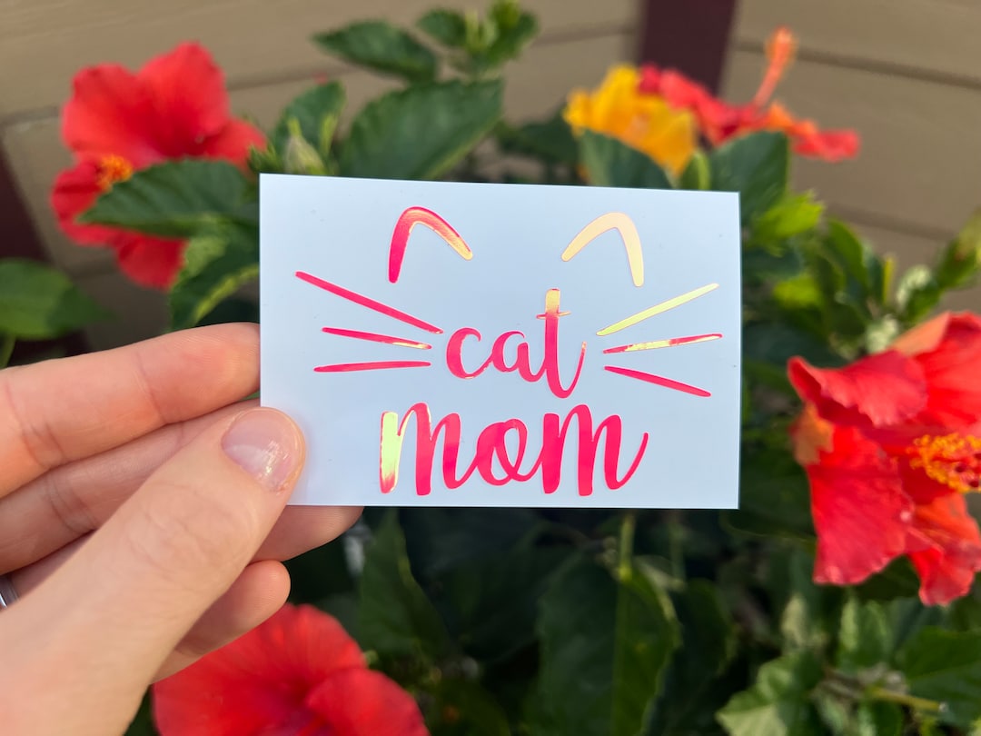 Cat Decal, Cat Mom, Cat Dad, Cat Lover, Cat Mom Bumper Sticker, Window ...