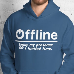 Teenage Boy Gifts, Nerdy Gifts for Him, Gifts for Teen Boys, 16th Birthday Gift, PC Gamer Gifts, "Offline" Unisex Sweatshirt
