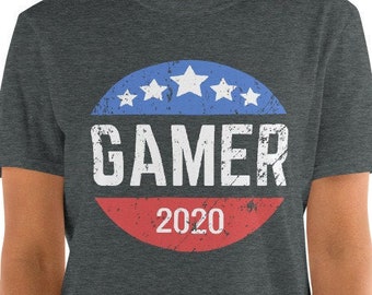 Gaming gifts for him, gamer girl shirt, “Gamer 2020” Unisex t-shirt.