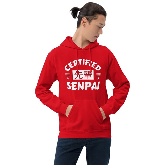 Anime Hoodie Anime Sweater Japanese Hoodie certified Senpai Hoodie Etsy