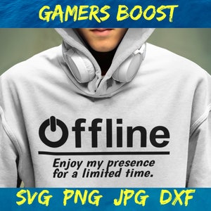 Gamer svg, gaming svg, video game svg, "Offline" SVG PNG DXF cut files