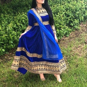 Afghan Traditional Dress With Full Hand Made Embroidery