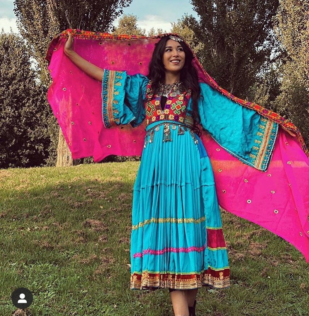 Afghan Traditional Dress With Full Hand Made Embroidery - Etsy