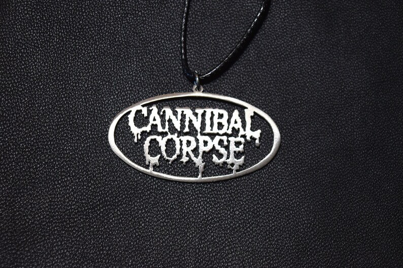Cannibal Corpse necklace band pendant Death metal metal logo patch symbol pin sign chain sharm medalion jewerly vintage shirt face mask