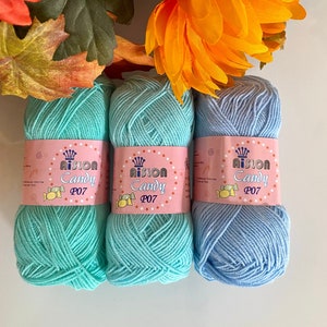 2 Ply Thin Acrylic Yarn by Aislon Candy for Amigurumi and Crafting, Amigurumi and Doll making Specific Yarn