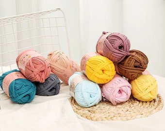 T-Shirt Yarn, T-Yarn for Crochet and Knitting 35 Yard per Roll