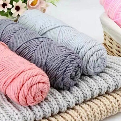4 Ply Milk Cotton Yarn for Crochet Amigurumi and Punch Etsy