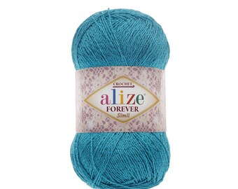 Alize Forever Simli Yarn, Alize Forever Sparkly Yarn for Crochet and Amigurumi