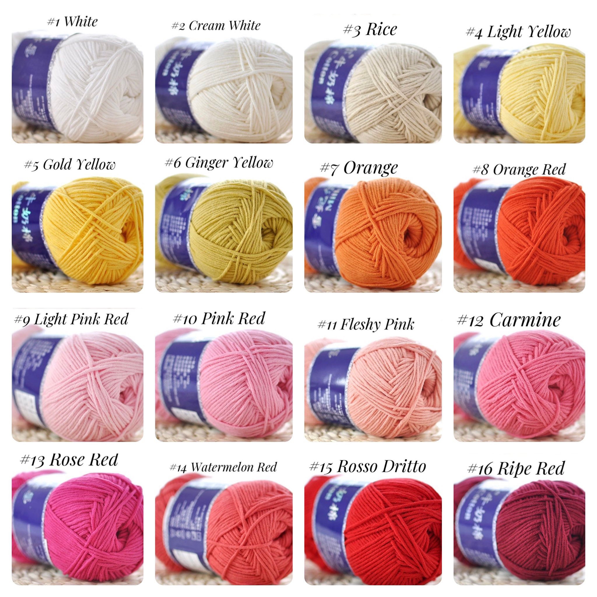 5 Ply Milk Cotton Yarn for Amigurumi, Crochet, Knitting, Punch Needlin –  YwY Crafts and Supplies