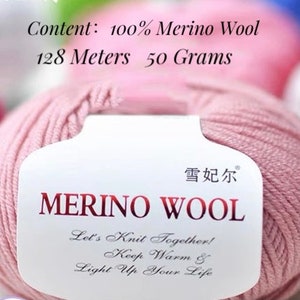 Premium Merino Wool Yarn for Crochet, Knitting, and Crafting, Merino Wool Crochet and Knitting Yarn, Wool Yarn for Crochet and Crafting image 7