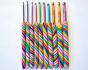 2-6.5mm Rainbow Crochet Hooks, Crochet Hooks for Crocheting and Amigurumi