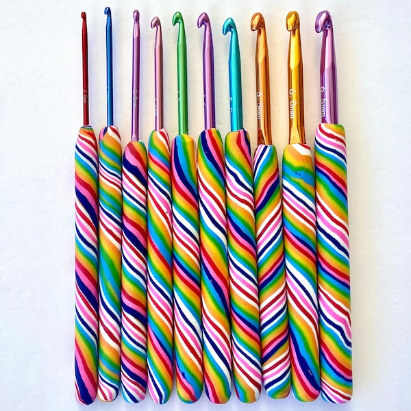 2-6.5mm Rainbow Crochet Hooks, Crochet Hooks for Crocheting and Amigurumi